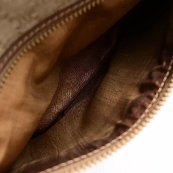 CELINE Logo Macadam Pattern Shoulder Tote Bag PVC Leather Brown GHW 62EE050 - Picture 12 of 14